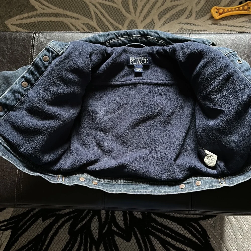 The children’s Place fleece lined denim jacket size 24 months